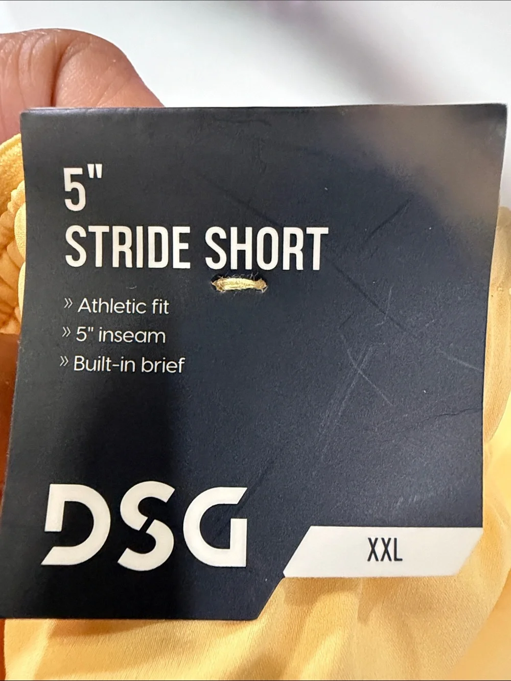 DSG Men’s Light Yellow Athletic Running Shorts xxl